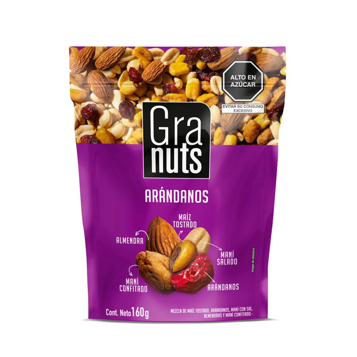 GRANUTS - Granuts Mezcla de Arándanos Bolsa 160 g