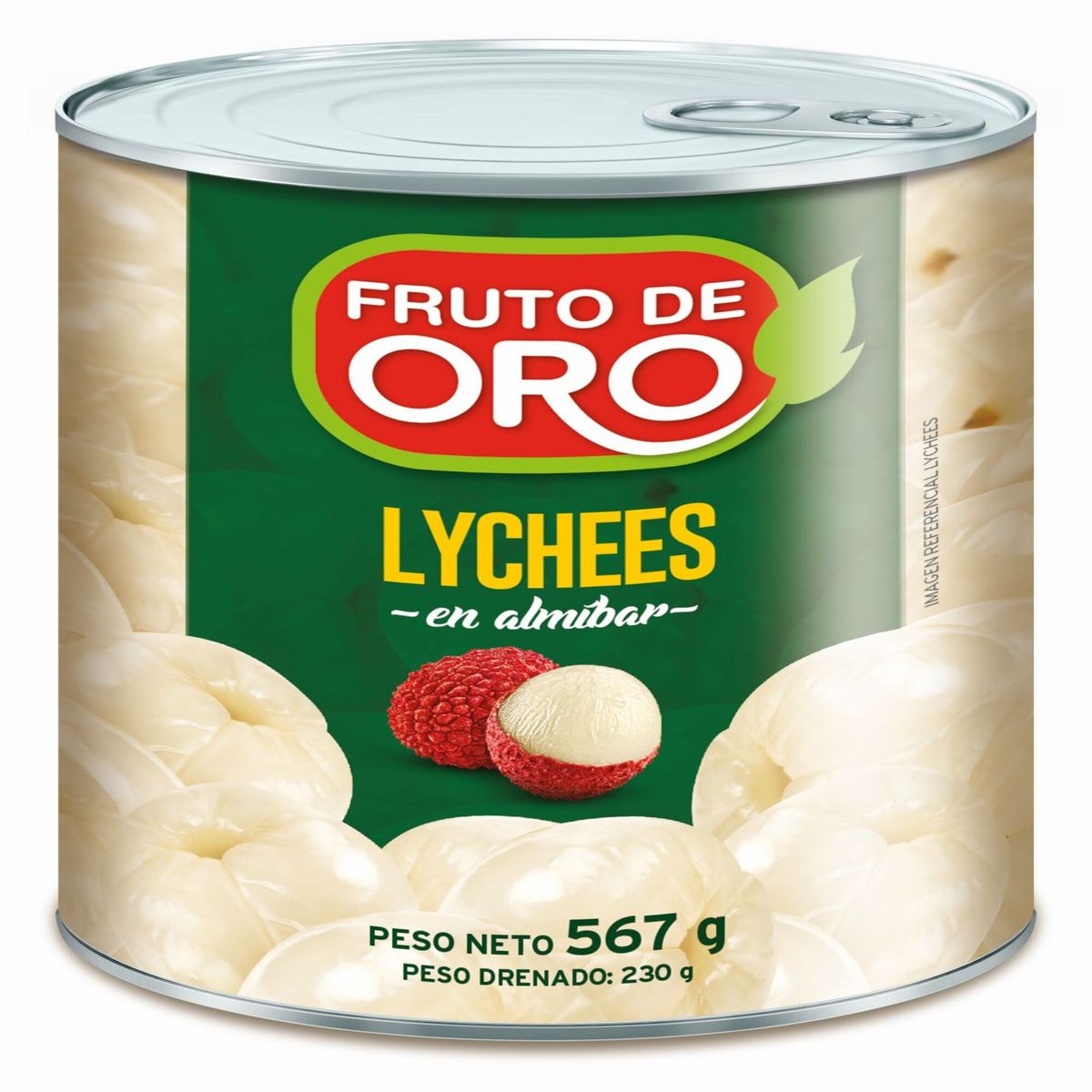 FRUTO DE ORO - Lychees en Almíbar Fruto de Oro Lata 567 g