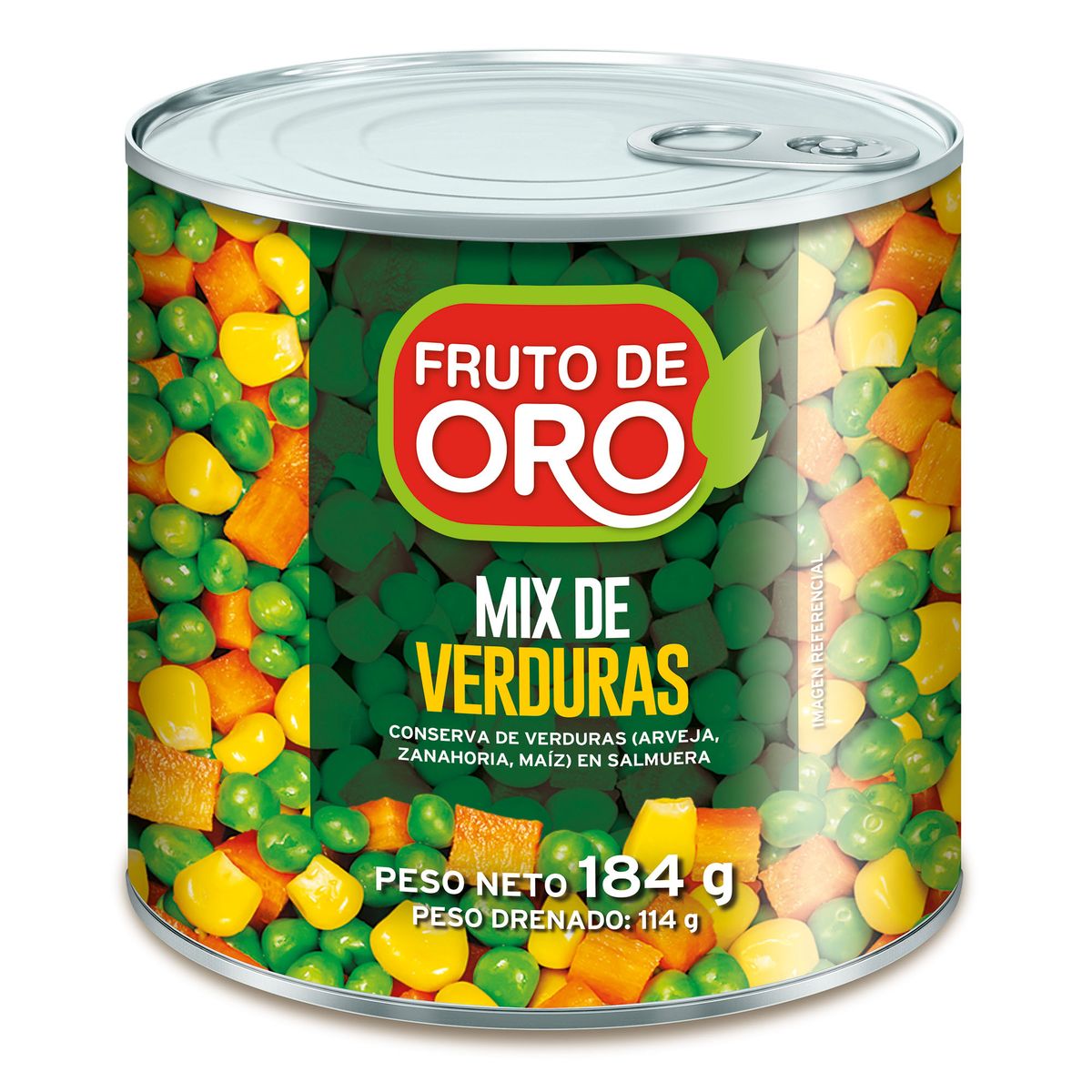 FRUTO DE ORO - Mix de Verduras Fruto de Oro Lata 184 g