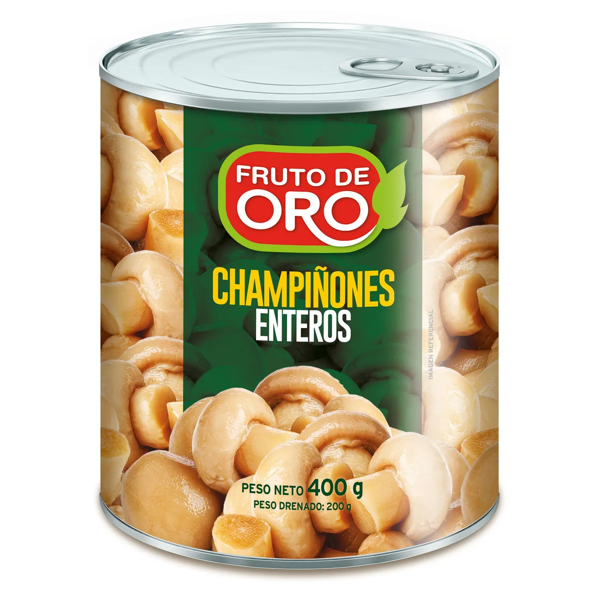 FRUTO DE ORO - Champiñones Enteros Fruto de Oro Lata 400 g