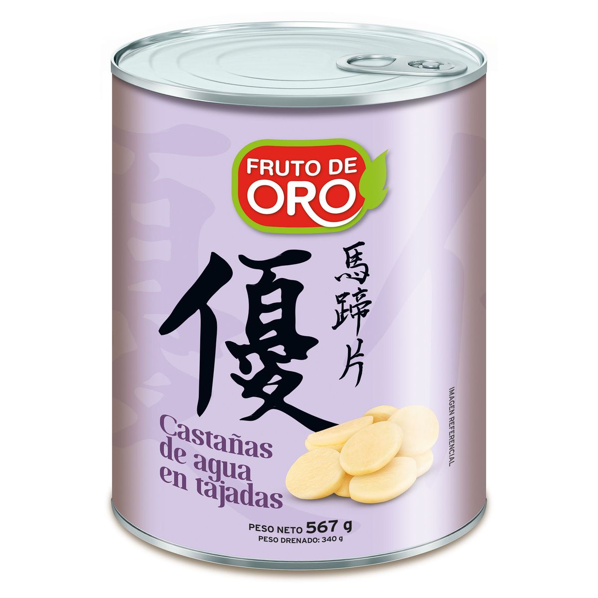 FRUTO DE ORO - Castañas en Tajadas Fruto de Oro Lata 567 g