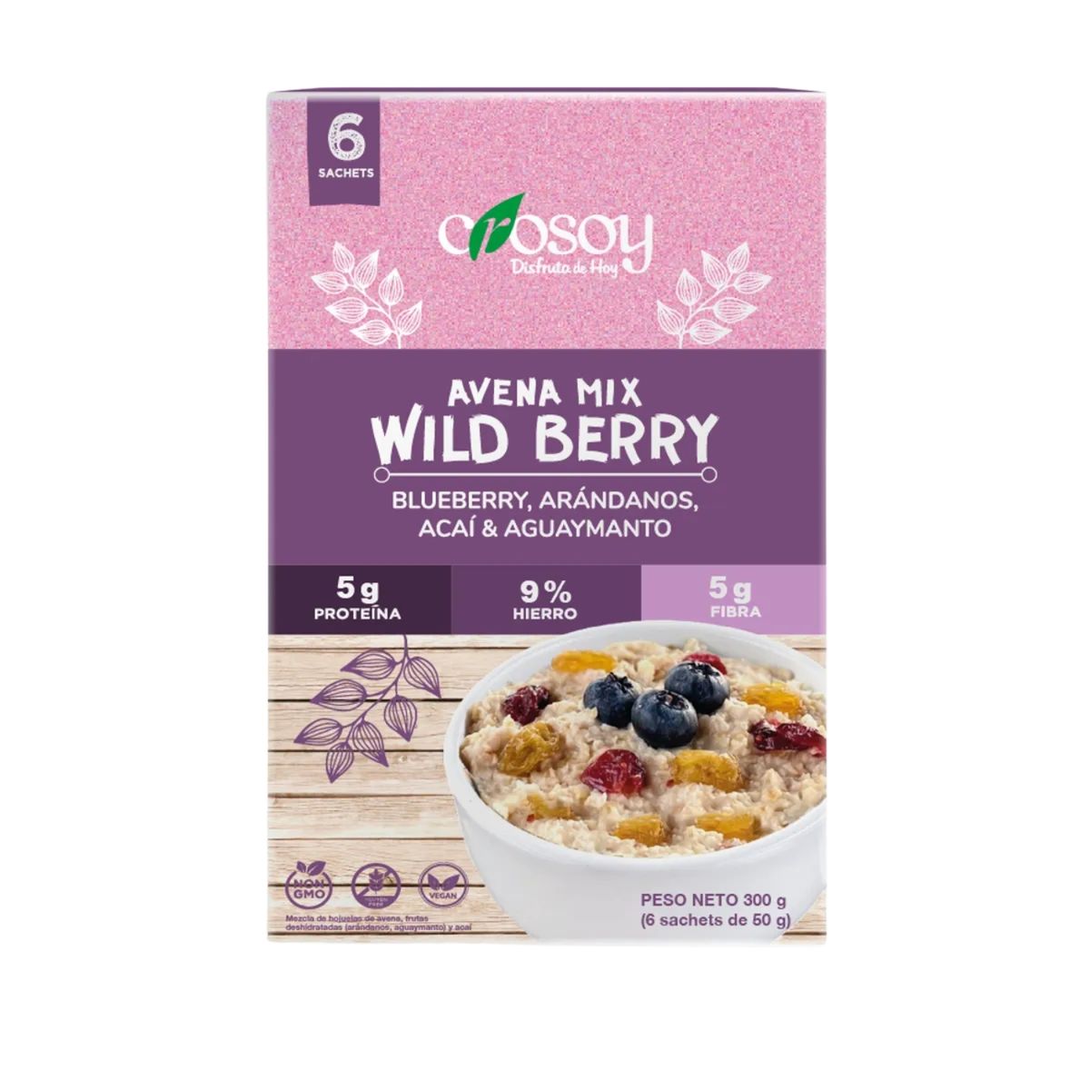 CROSOY - Avena Crosoy Mix Wild Berry Caja 300 g