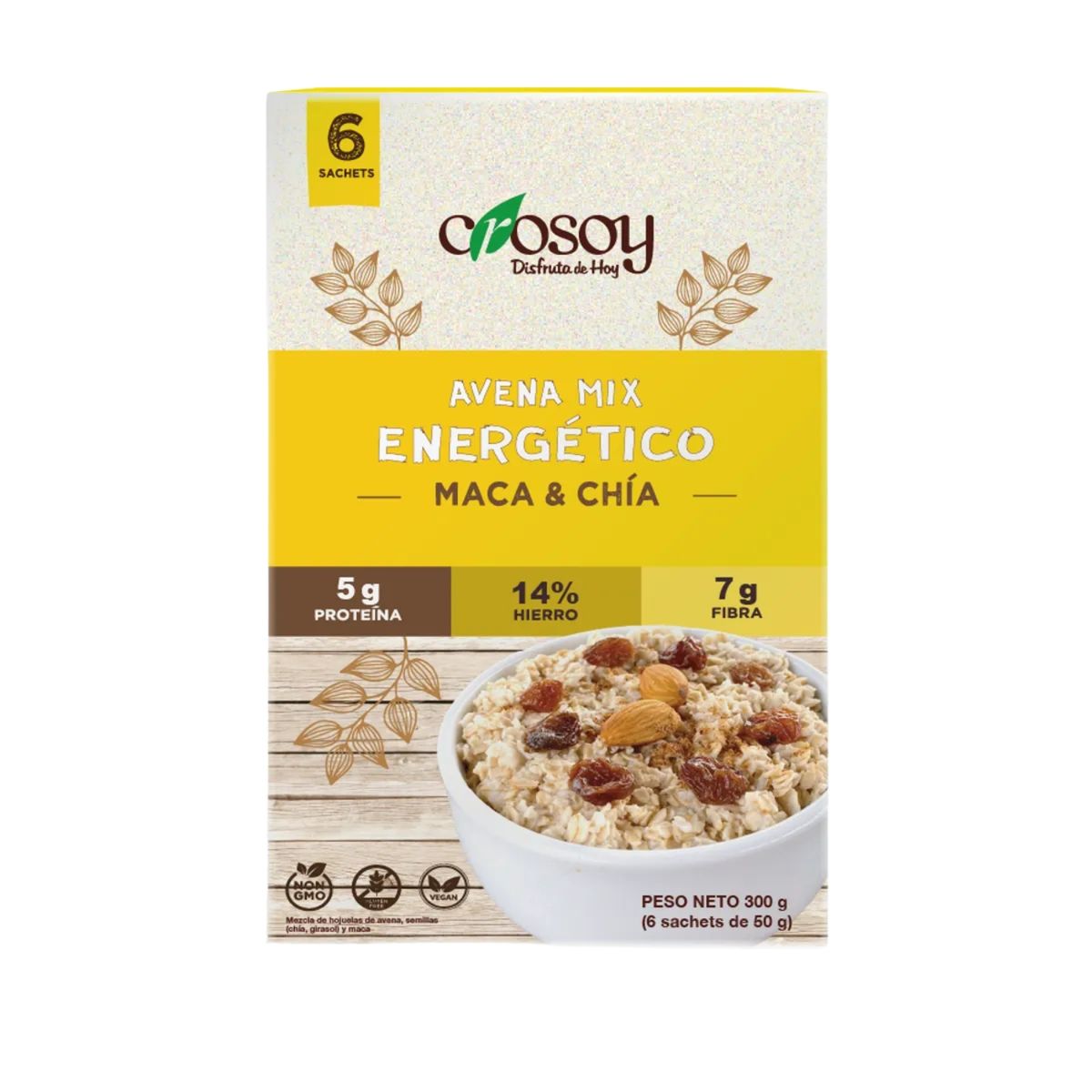 CROSOY - Avena Crosoy Mix Energético Maca y Chía Caja 300 g