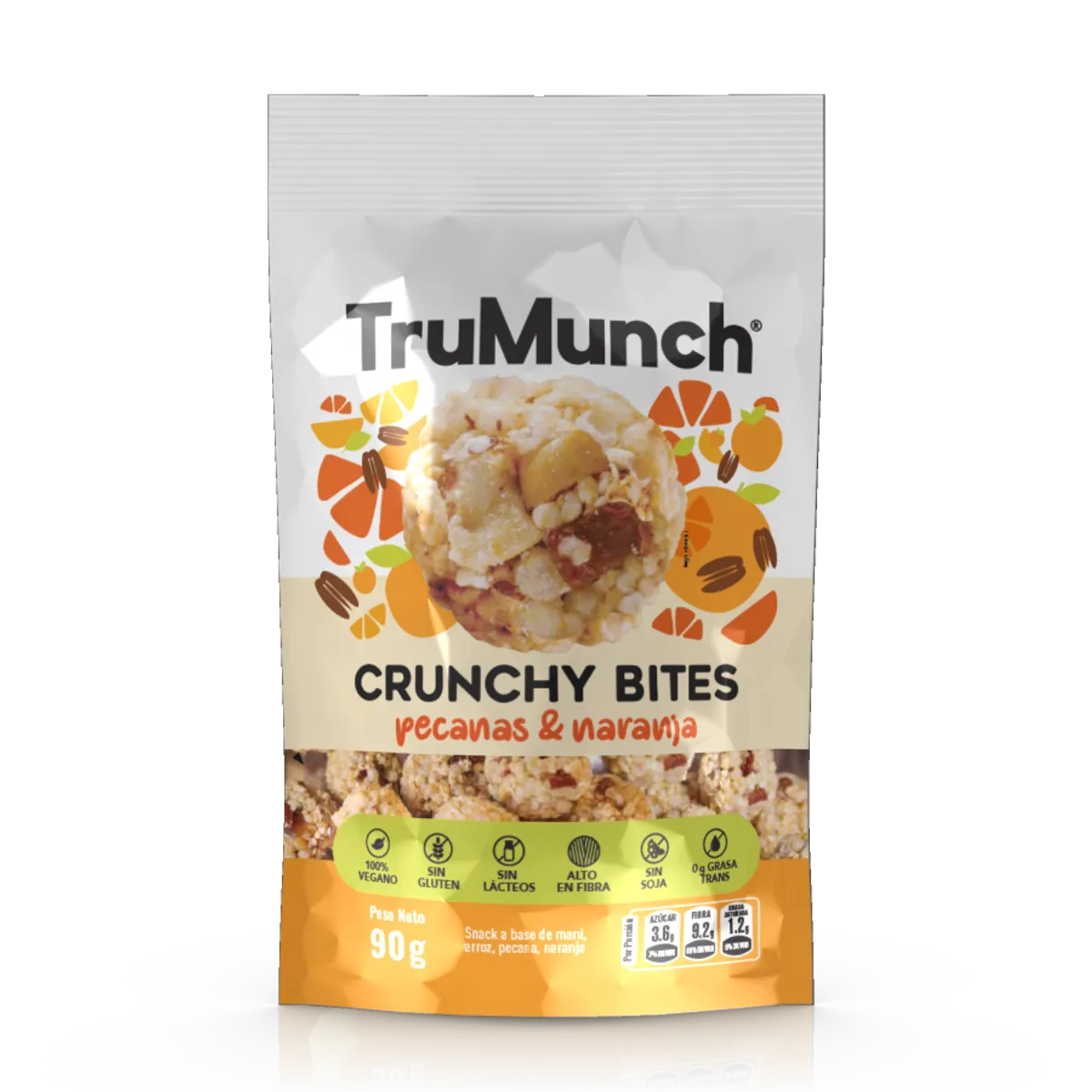 TRUMUNCH - Crunchy Bites TruMunch Pecanas y Naranja Doypack 90 g