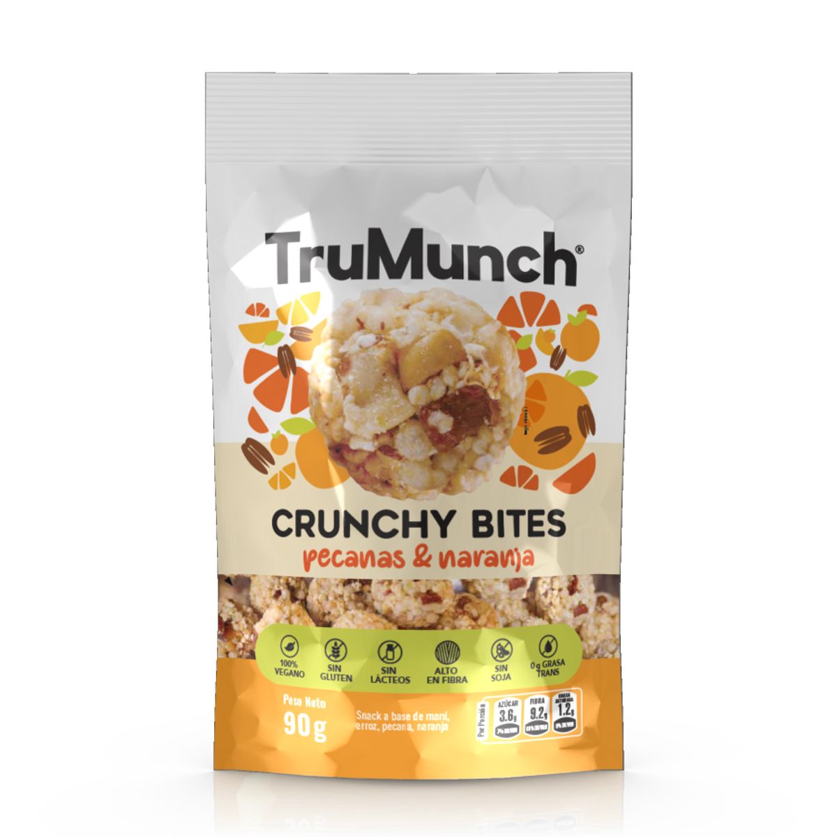 TRUMUNCH - Crunchy Bites TruMunch Pecanas y Naranja Doypack 90 g