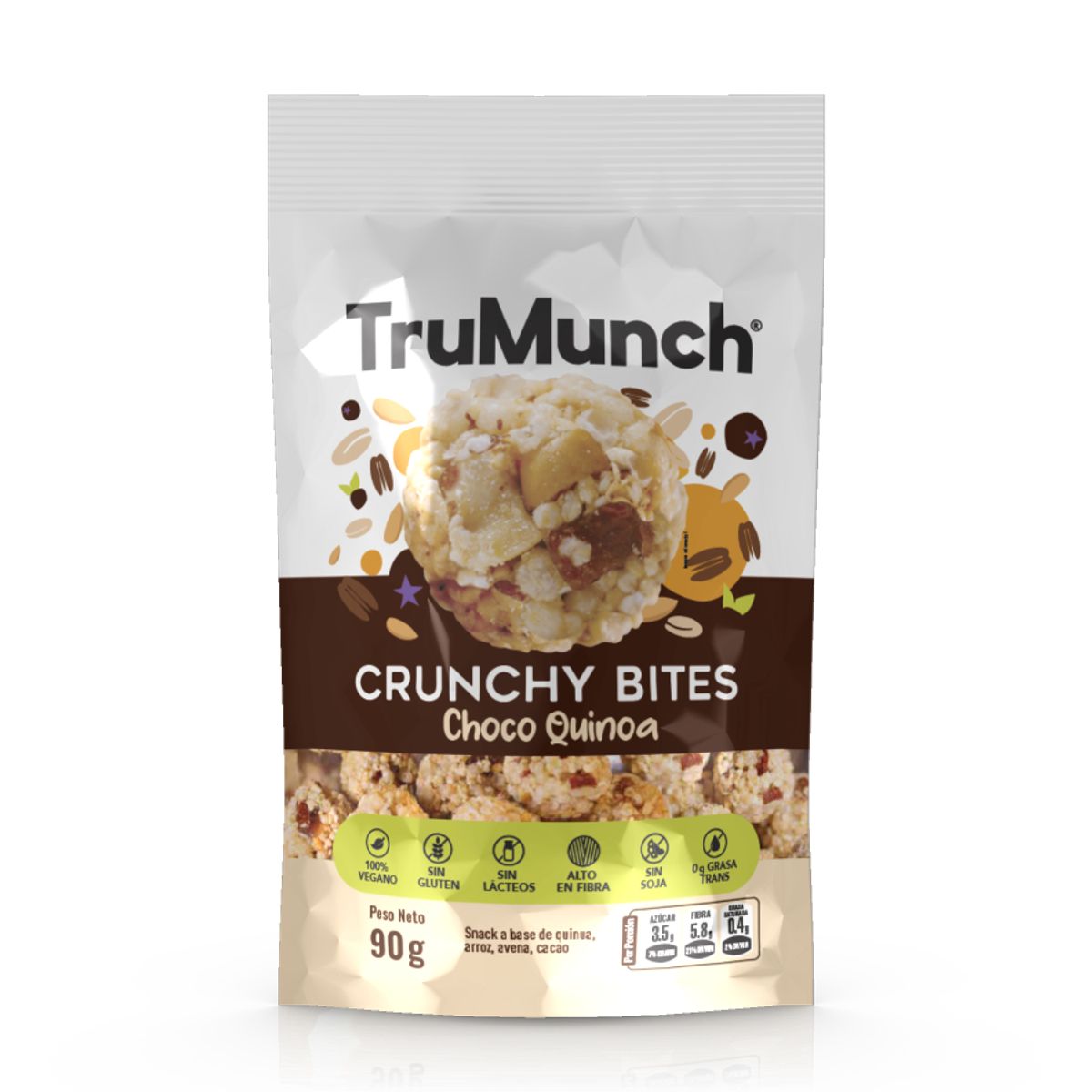 TRUMUNCH - Crunchy Bites TruMunch Choco Quinua Doypack 90 g