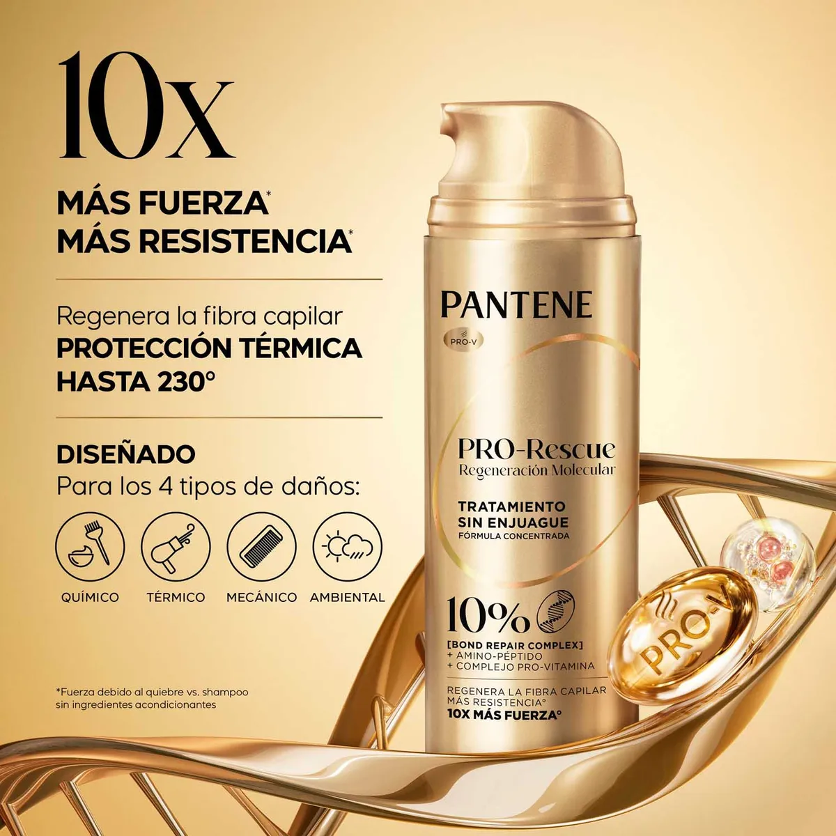 PANTENE - Tratamiento Leave-In Pantene Regeneración Molecular Envase 150 mL