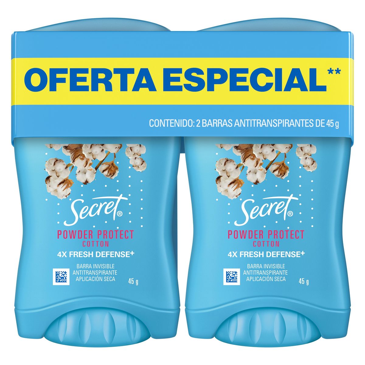 SECRET - Antitranspirante en Barra Secret Powder Protect Cotton Empaque 2 Und