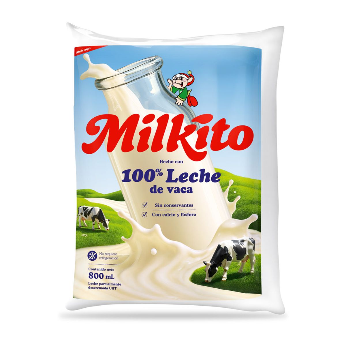 GLORIA - Leche Milkito UHT Entera Bolsa 800 mL