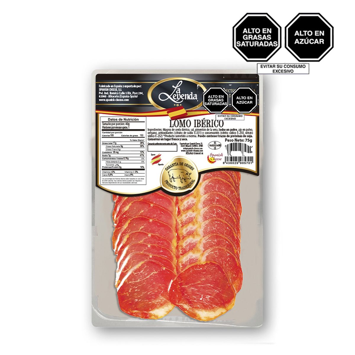 LA LEYENDA - Lomo de Cerdo Ibérico La Leyenda Empaque 100 g