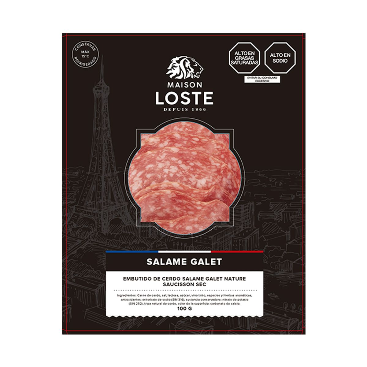 LOSTE - Salame Galet Maison Loste Empaque 100 g