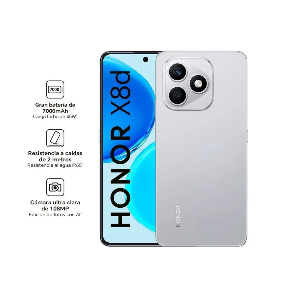 Honor - Smartphone Honor X8D 8Gb+256Gb Velvet Grey