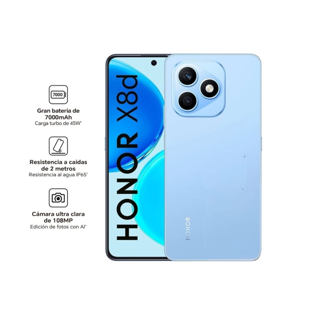 Honor - Smartphone Honor X8D 8Gb+256Gb Light Blue