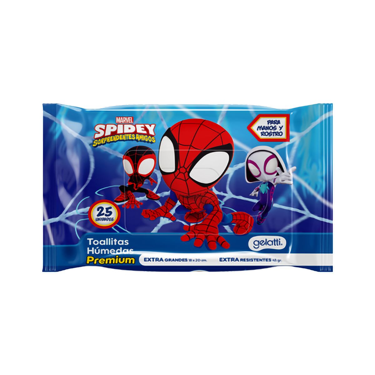 GELATTI - Toallitas Húmedas Spidey Gelatti Empaque 25 Und