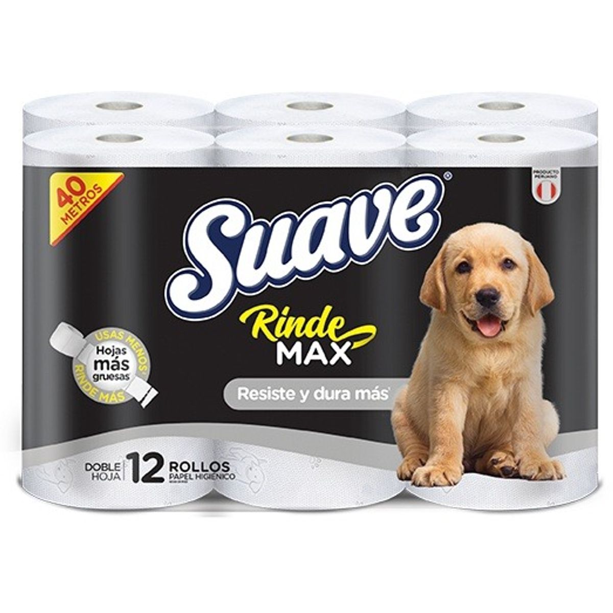 SUAVE - Papel Higiénico Suave Rindemax 40 metros Empaque 12 Und