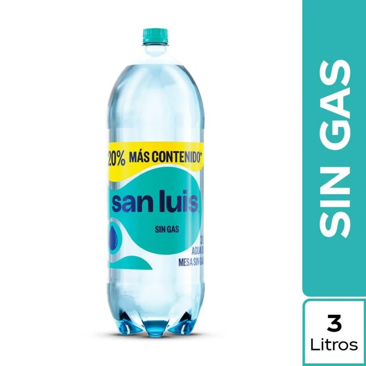 SAN LUIS - Agua San Luis Sin Gas Botella 3 L