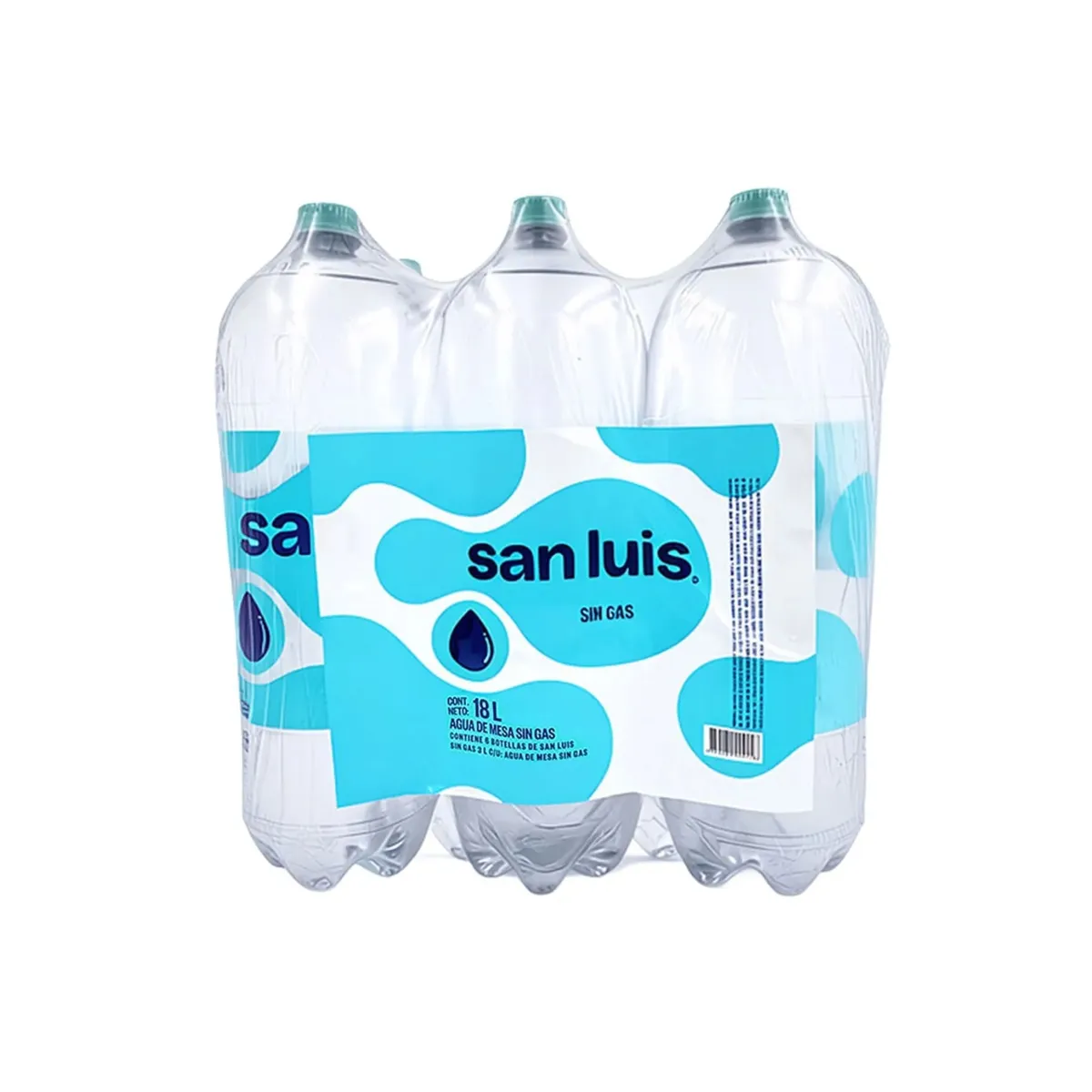 SAN LUIS - Agua San Luis Sin Gas Sixpack Botella 3 L