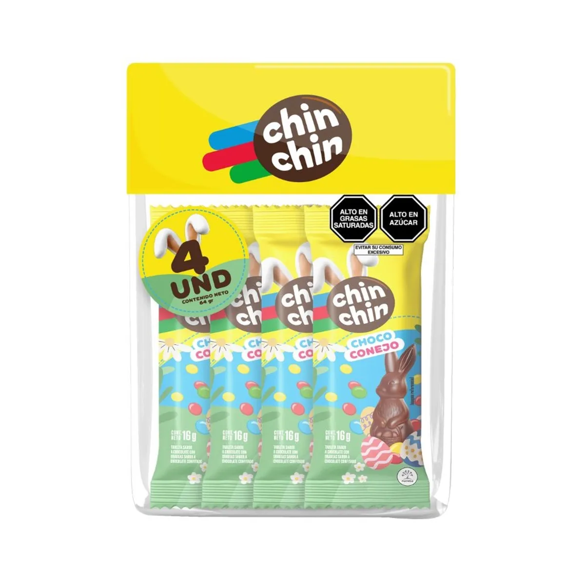 CHIN CHIN - Chocolate Chin Chin Chococonejo Empaque 4 Und