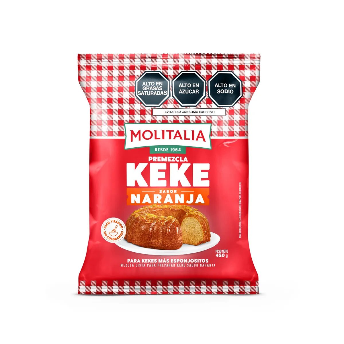 MOLITALIA - Premezcla Keke de Naranja Bolsa 450 g
