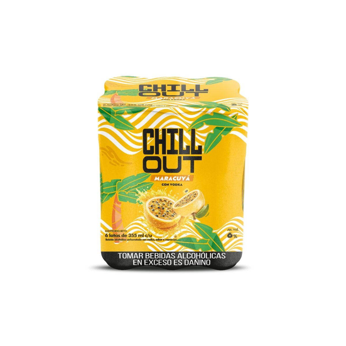 PRECIO UNO - Bebida RTD Chill Out Maracuyá Sixpack Lata 355 mL