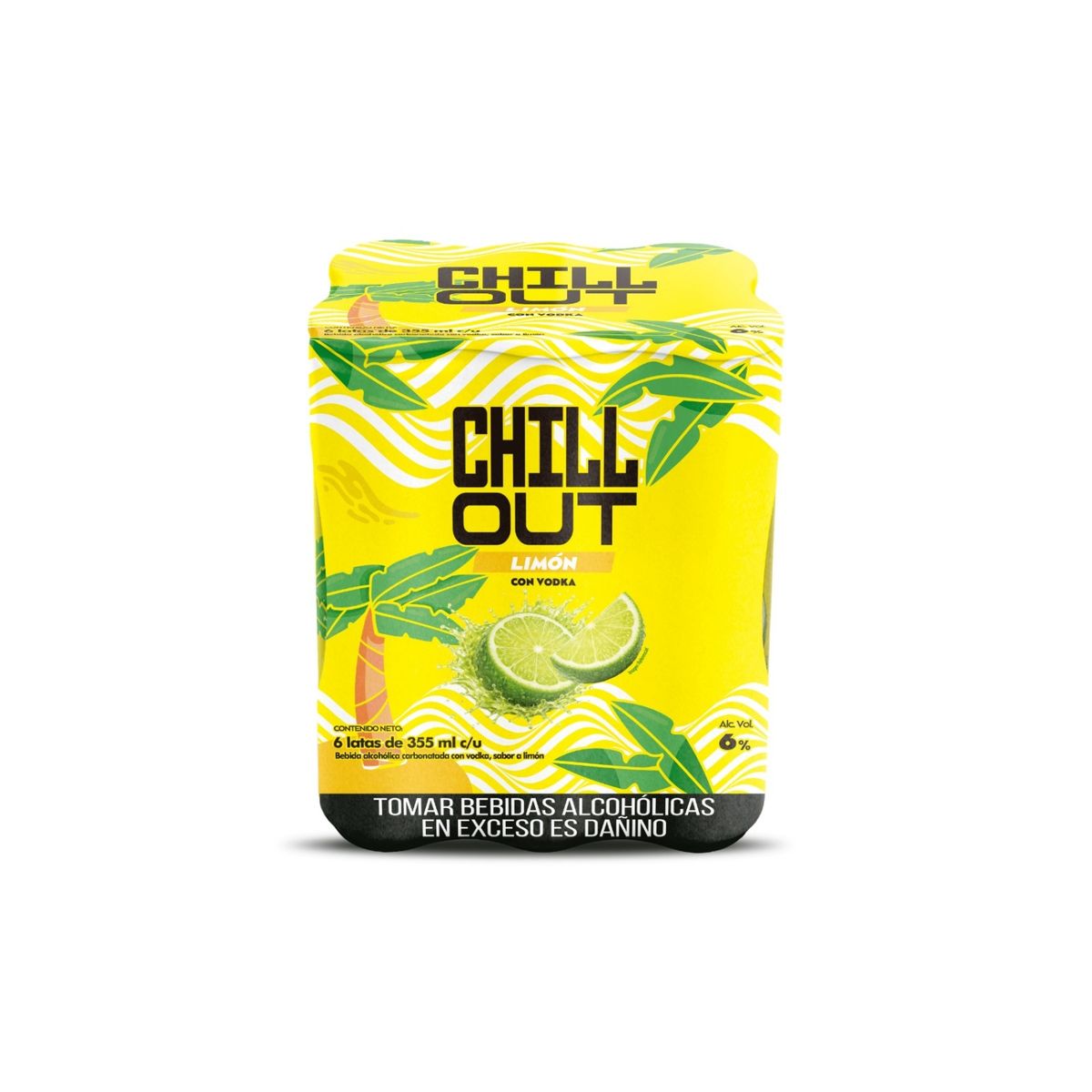 PRECIO UNO - Bebida RTD Chill Out Limón Sixpack Lata 355 mL