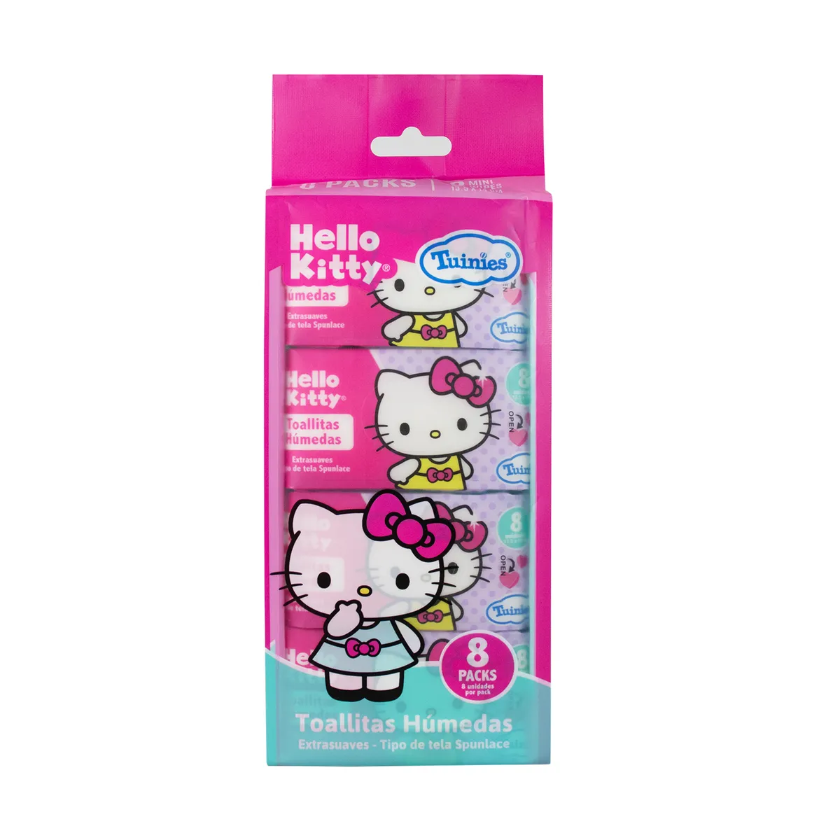 TUINIES - Toallitas Húmedas Hello Kitty Empaque 8 Und