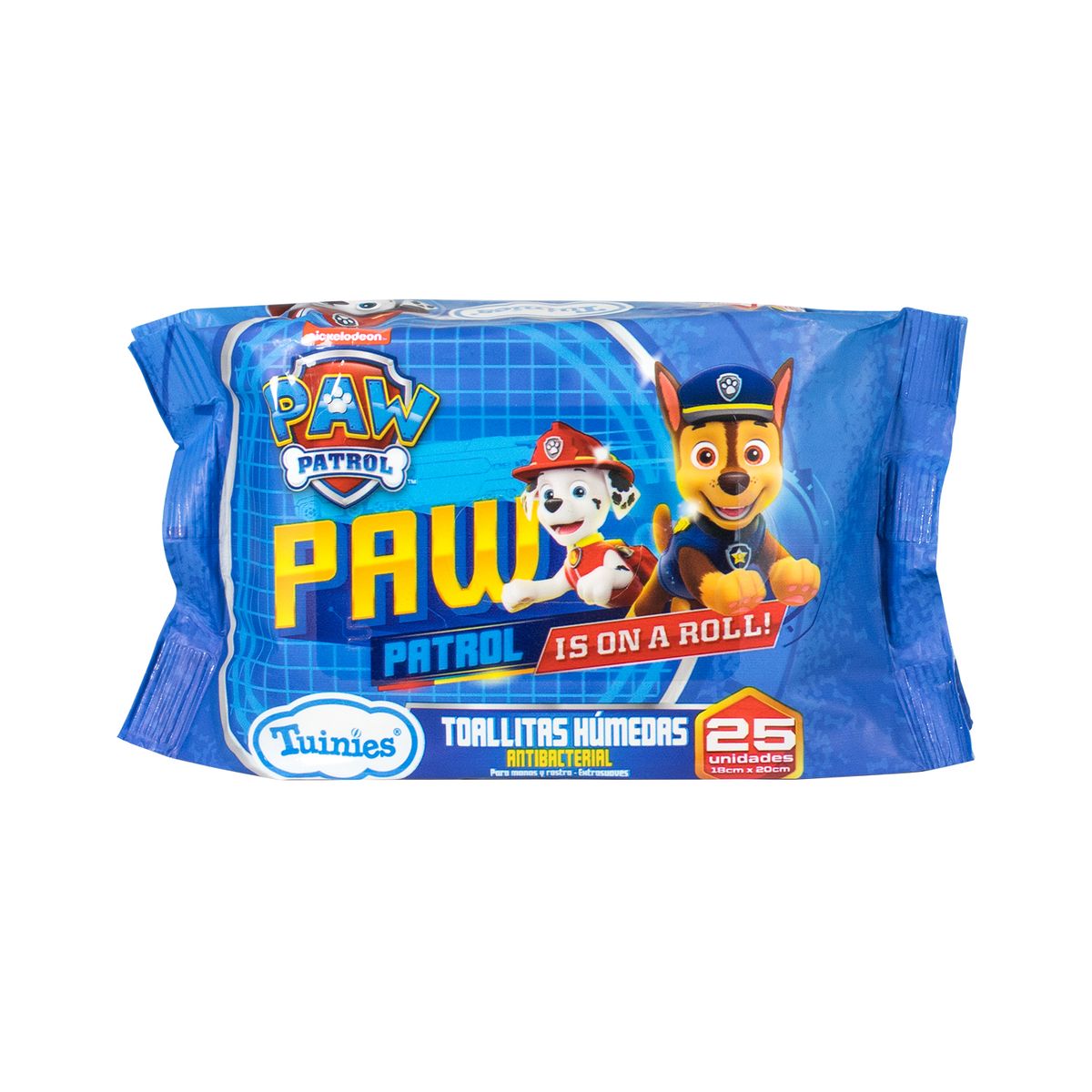 TUINIES - Toallitas Húmedas Paw Patrol Empaque 25 Und