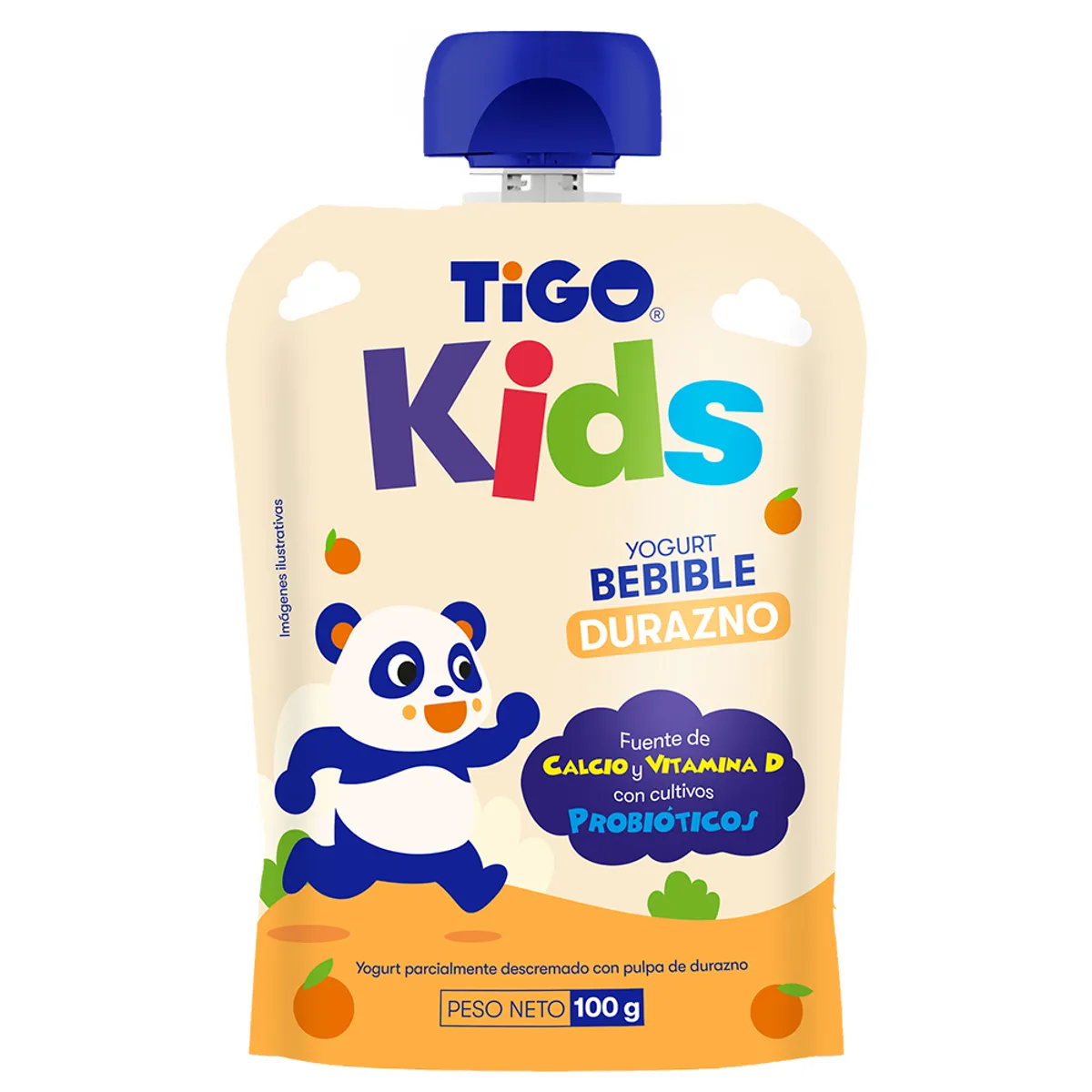 TIGO - Yogurt Bebible Tigo Kids Durazno Doypack 100 g