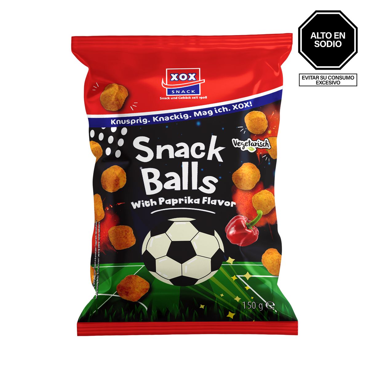 XOX - Snack Balls Bell Pepper Xox Bolsa 150 g