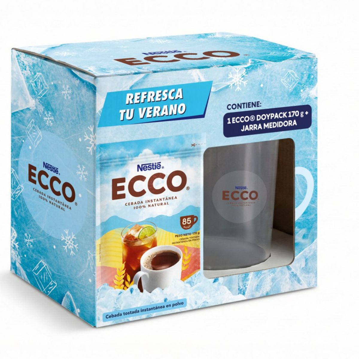 ECCO - Pack Bebida Instantánea Ecco Doypack 170 g + Jarra