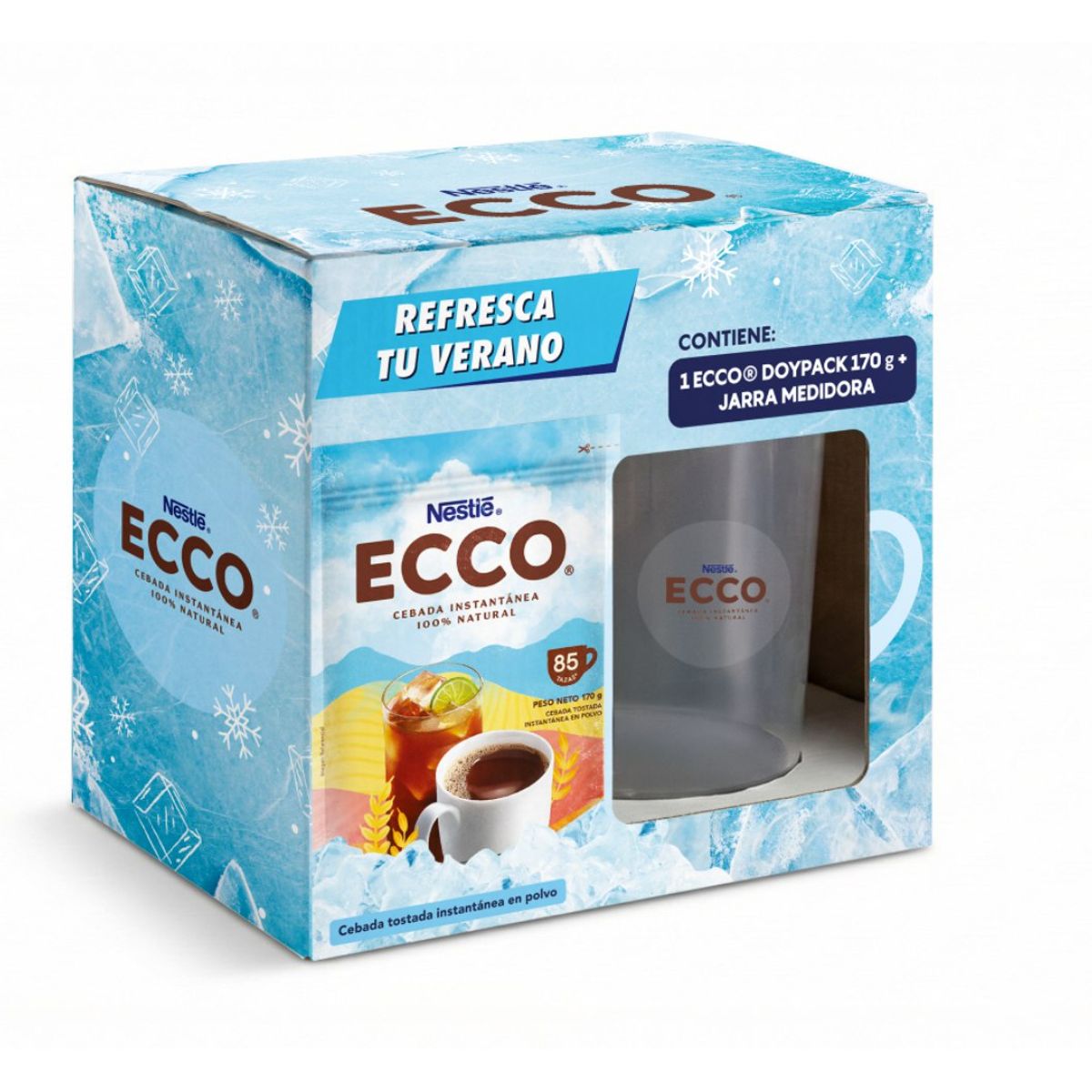 ECCO - Pack Bebida Instantánea Ecco Doypack 170 g + Jarra