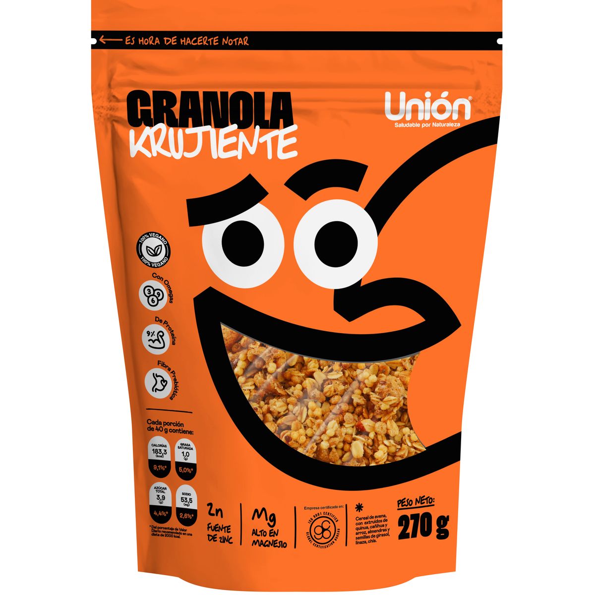 UNION - Granola Krujiente Vegana Unión Doypack 270 g