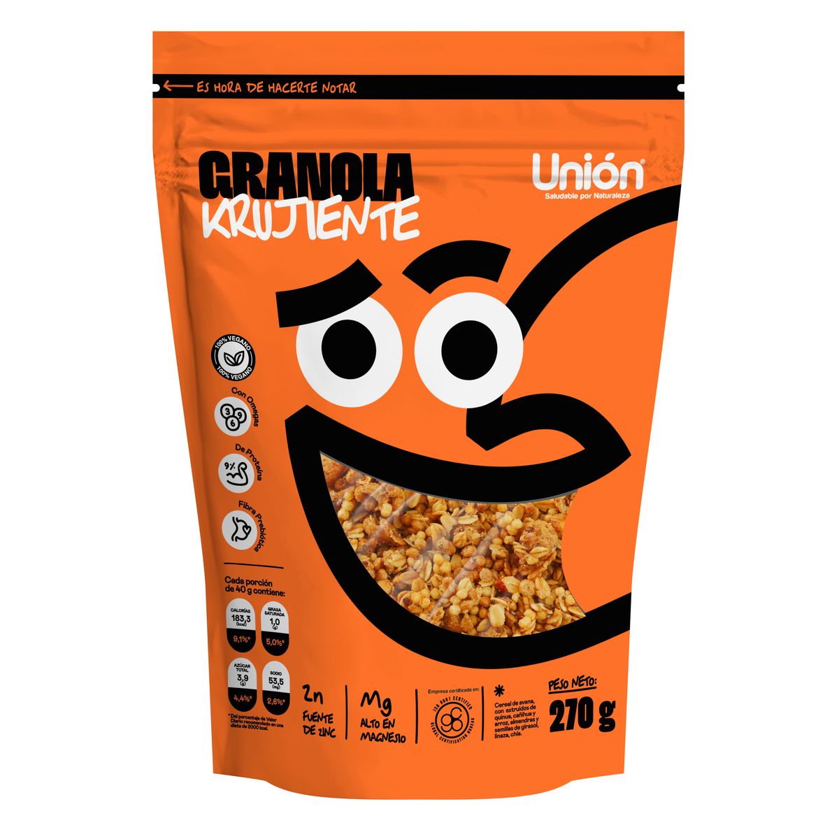 UNION - Granola Krujiente Vegana Unión Doypack 270 g