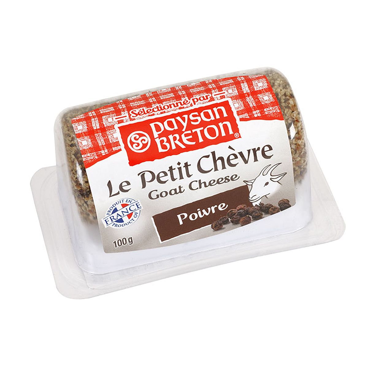 PAYSAN BRETON - Queso Rulo de Cabra Pimienta Paysan Breton Empaque 100 g