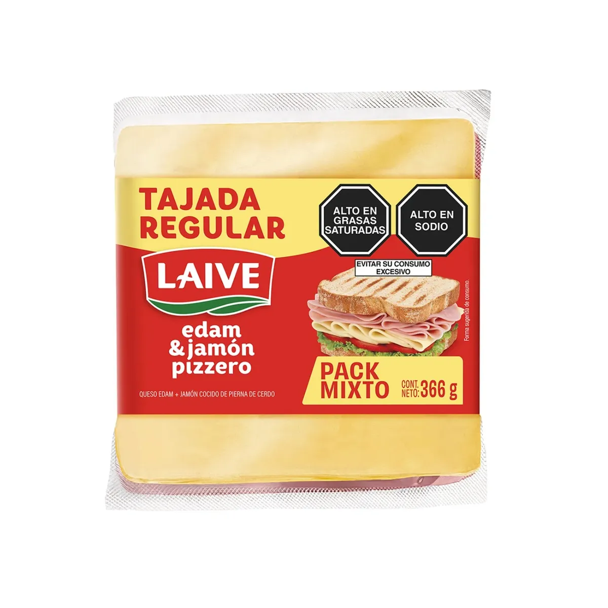 LAIVE - Queso Laive Edam + Jamón Pizzero Pack 366 g