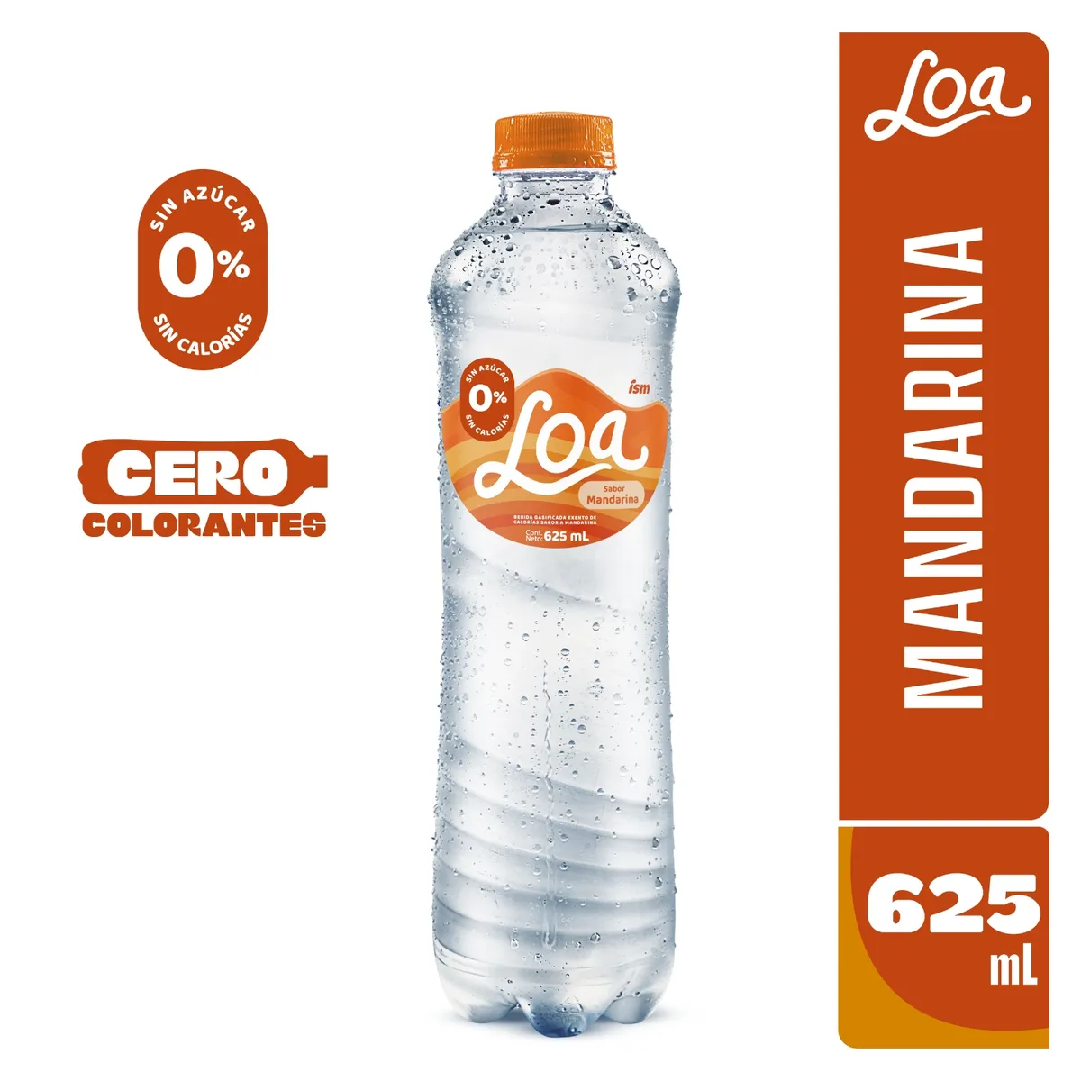 LOA - Agua Loa Sabor Mandarina Botella 625 mL
