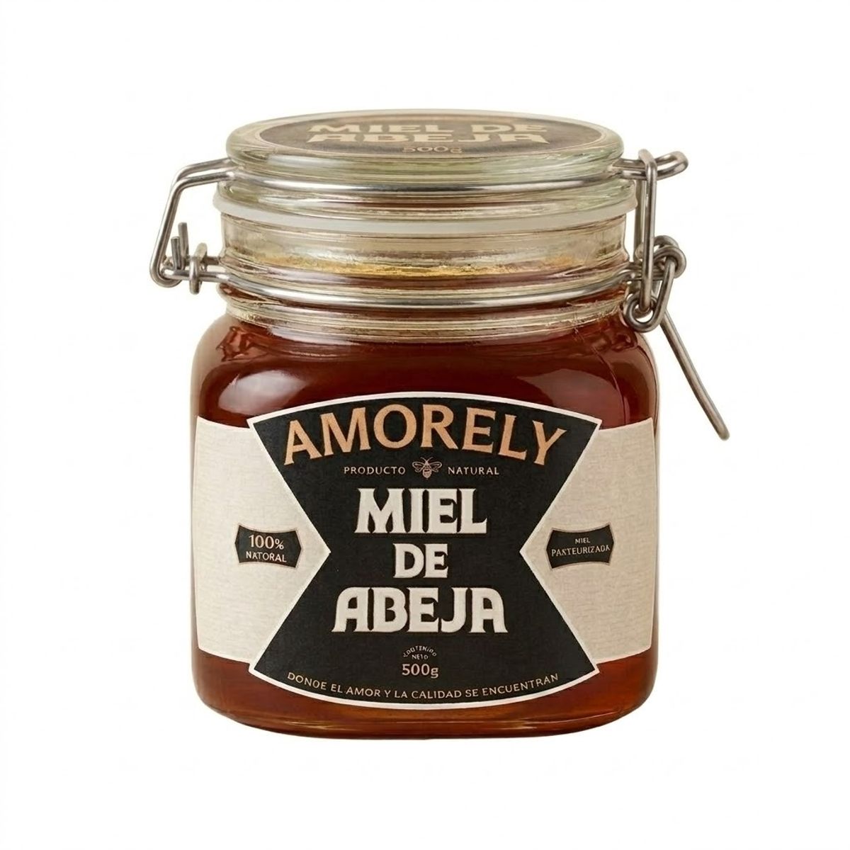 AMORELY - Miel de Abeja Pasteurizada Amorely Pote 500 g