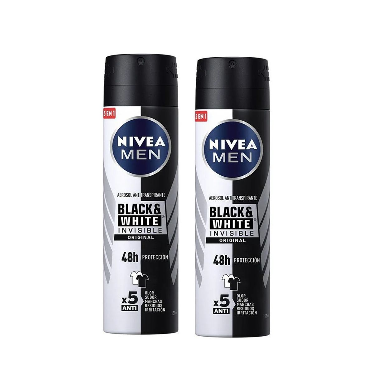 NIVEA - Desodorante en Spray Nivea Black & White Men Empaque 2 Und