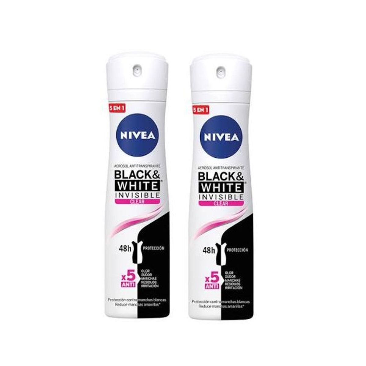 NIVEA - Desodorante en Spray Nivea Black & White Femenino Empaque 2 Und