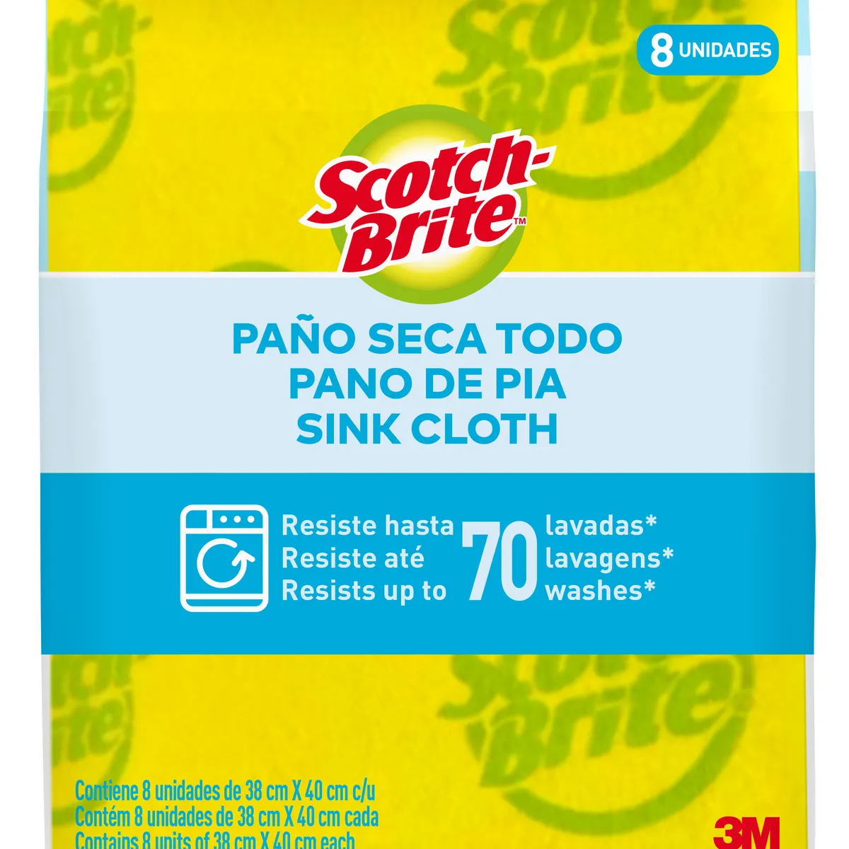 SCOTCH-BRITE - Paño Secatodo Scotch-Brite Empaque 8 Und