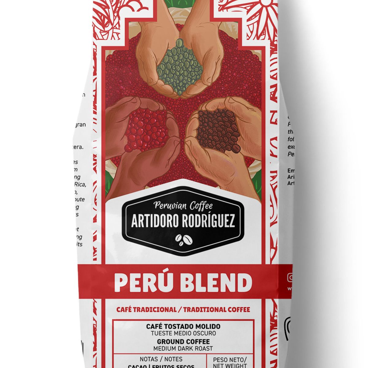 ARTIDORO RODRIGUEZ CAFE - Café Artidoro Rodríguez Perú Blend Molido Bolsa 200 g