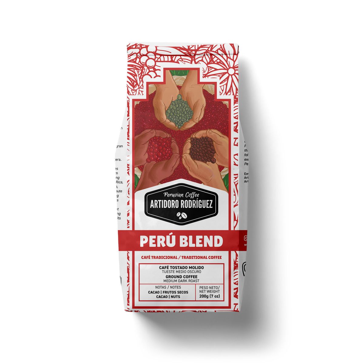 ARTIDORO RODRIGUEZ CAFE - Café Artidoro Rodríguez Perú Blend Molido Bolsa 200 g