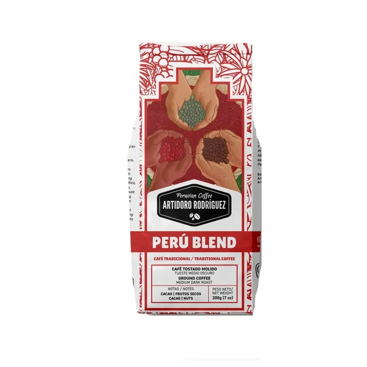 ARTIDORO RODRIGUEZ CAFE - Café Artidoro Rodríguez Perú Blend Molido Bolsa 200 g