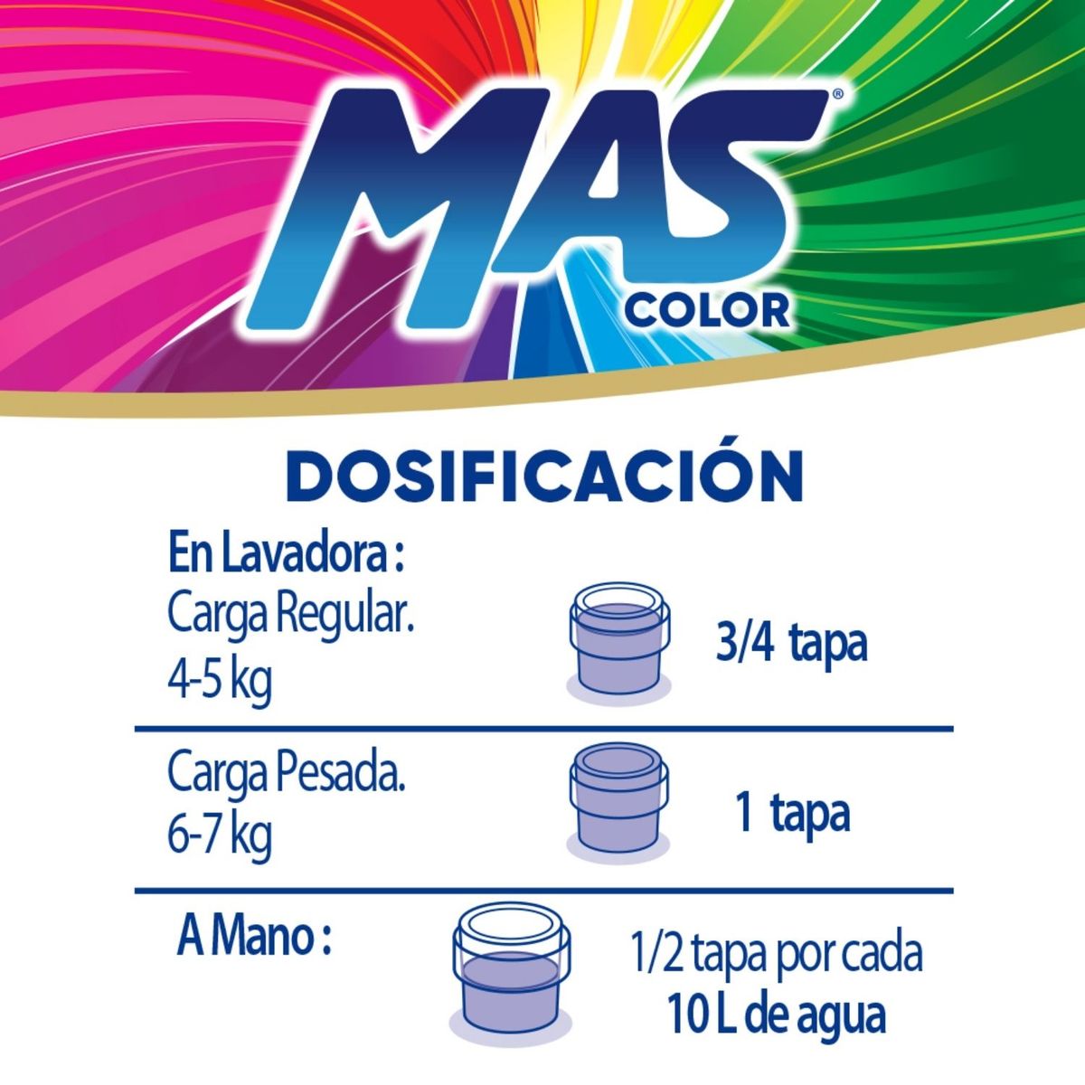 MAS COLOR - Detergente Líquido Mas Color Botella 3 L