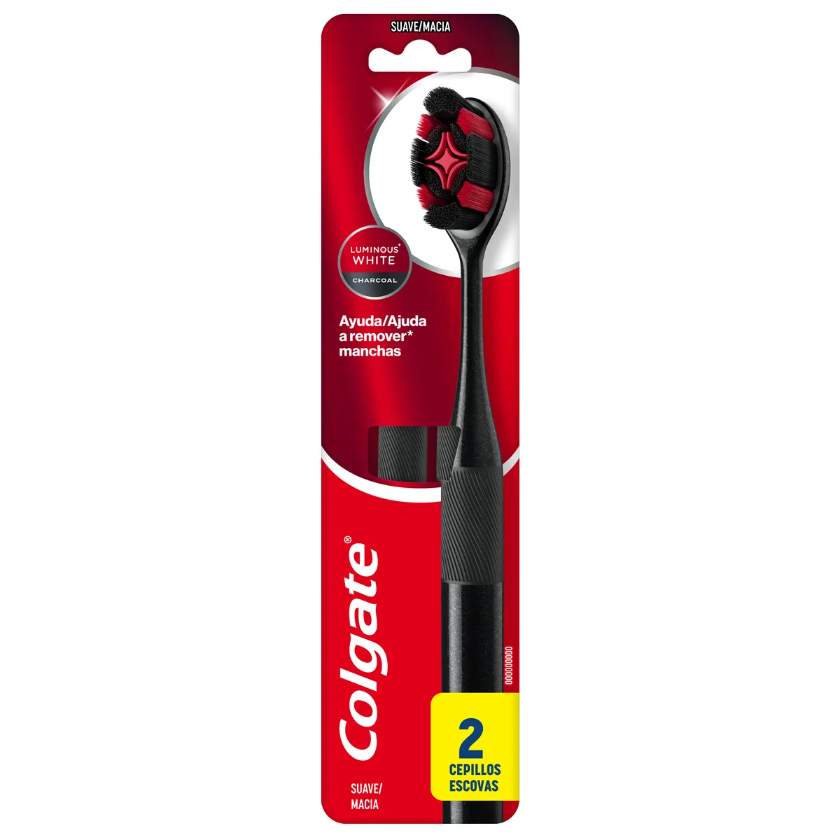 COLGATE - Cepillo Dental Colgate Luminous White Charcoal Empaque 2 Und