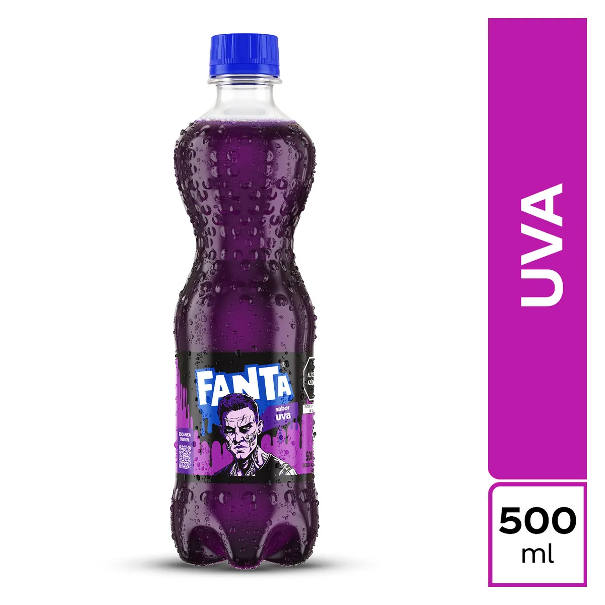 FANTA - Bebida Gaseosa Fanta Uva Botella 500 mL