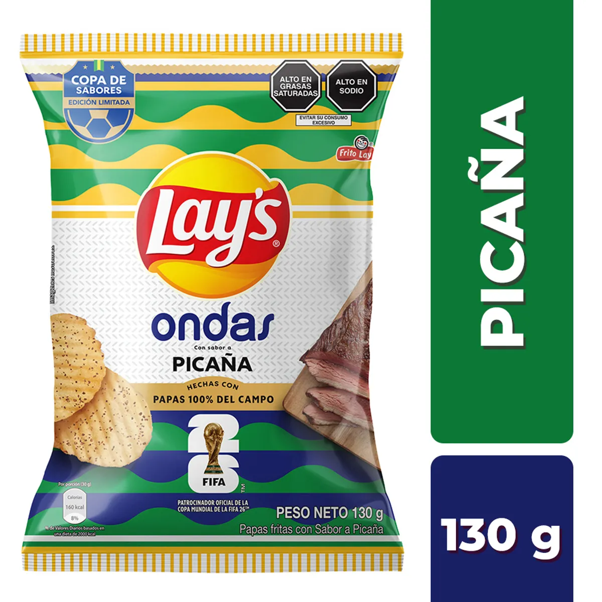 LAYS - Papas Lays Ondas Picaña Bolsa 130 g