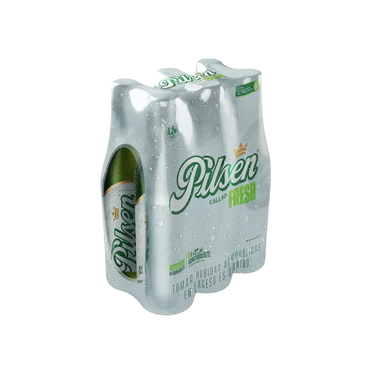 PILSEN CALLAO - Cerveza Pilsen Callao Fresh Sixpack Botella 305 mL