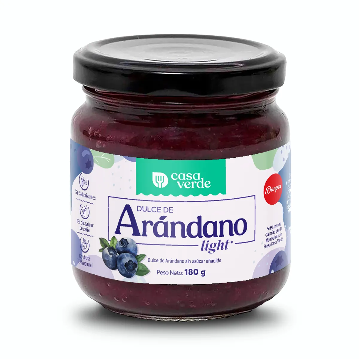 CASA VERDE - Dulce de Arándano Casa Verde Light Pote 180 g