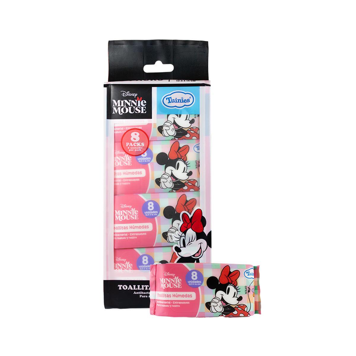 TUINIES - Toallitas Húmedas Minnie Mouse Tuinies Empaque 8 Und